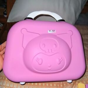 Pink Character Embossed Handbag Kuromi Hello Kitty Makeup Bag